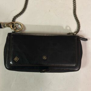 Pola leather wristlet wallet crossbody